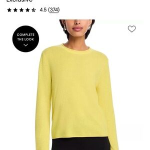 100% Cashmere Yellow Women's Crew Neck Sweater